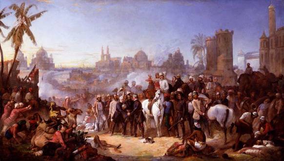 Relief of Lucknow during Indian Rebellion of 1857, November (Thomas Jones Barker) (1815-1882) National Portrait Gallery, London, NPG 5851.
